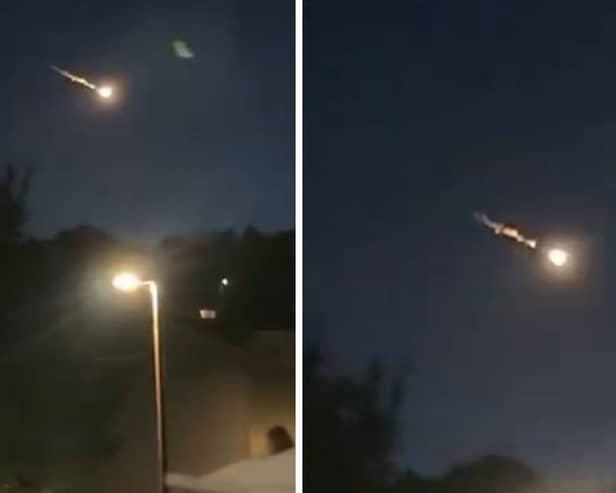 ‘Meteor’ shoots across the sky in Falkirk.