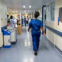 A general view of staff on an NHS hospital ward