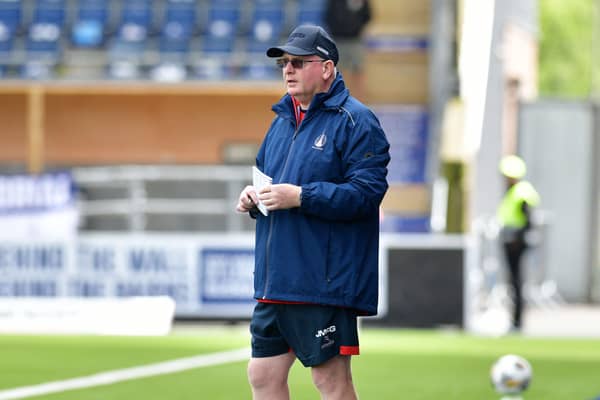 Falkirk manager John McGlynn on the touchline