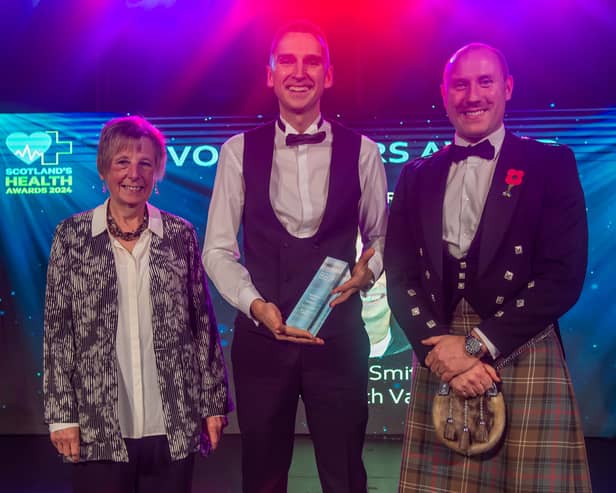 Aaron Smith, from NHS Forth Valley, was recognised for his volunteer work last year.