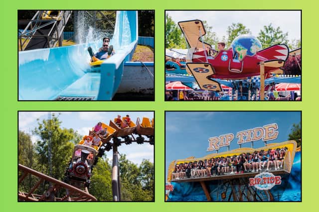 Thrills, spills and family fun await at M&D’s Theme Park, with water rides, rollercoasters and attractions for all ages