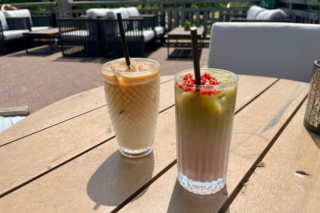 Coffee with a view on The Nest's terrace