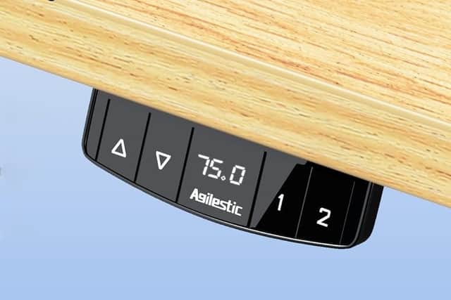 The digital control panel offers presets for your favourite heights
