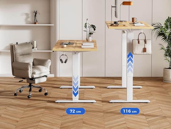 Standing desks are great for circulation, and they're becoming hugely popular in home offices