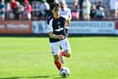 Keelan Adams on the ball