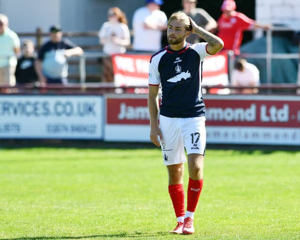 Henry Cartwright in action for Falkirk during the Premier Sports Cup group stages
