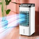 Evaporative coolers work by drawing air over cool water, making the air it expels much more refreshing