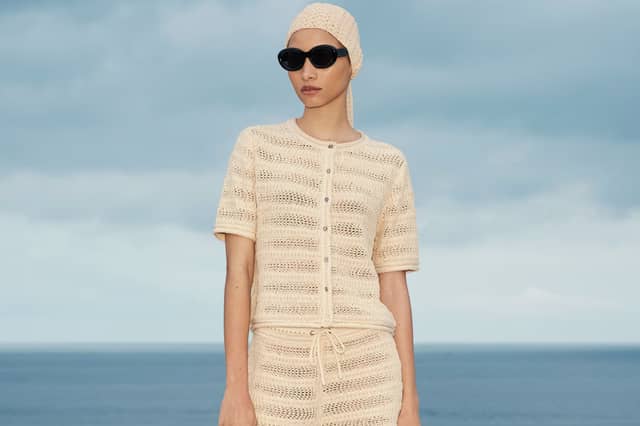 I’m adding the M&S textured cardigan and shorts co-ord to my shopping basket after spotting it on TV (aff)