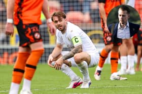 Falkirk midfielder Brad Spencer, inset Jamie Swinney