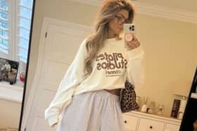 Mrs Hinch showed off her grey cargo joggers on Instagram - here's where you can buy them.