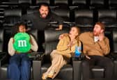 Unsuspecting moviegoers surprised by Rylan were given free treats and cinema tickets