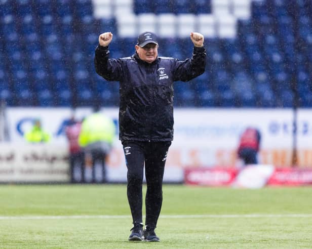 A delighted Falkirk boss John McGlynn after the 3-0 win over Kilmarnock