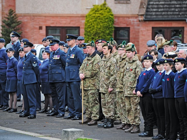 Grangemouth Remembrance Day Service at the war memorial in Zetland Park on Sunday, November 10.
