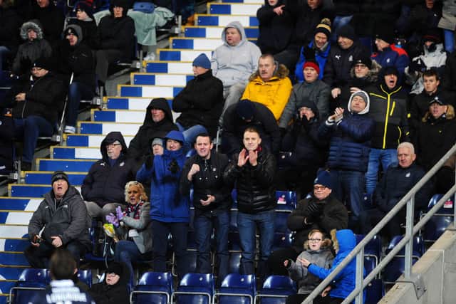 Falkirk fans had their say. Picture: Michael Gillen.