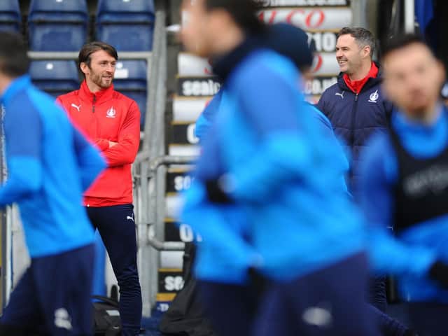 Falkirk's bosses ensured the squad was sweating out their weekend away on Tuesday. Picture: Michael Gillen.