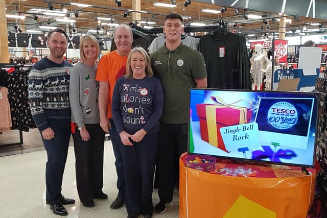Tesco staff in the Redding store created a Christmas video and over four days generous customers donated over £2000 to Maggies Forth Valley to watch it in store