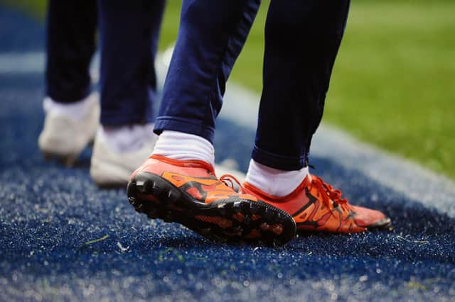Coming to a pitch near you - Lee Miller's boots will be back in the Bairns first team. Picture: Michael Gillen.