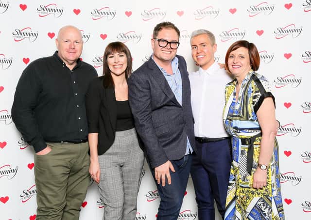 The Slimming World consultants with Alan Carr