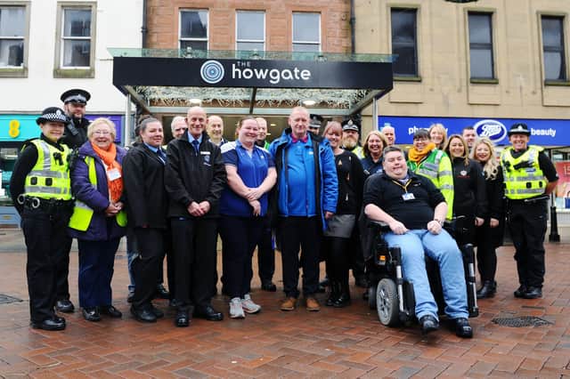 Police officers will be joined by various partnership organisations in spreading a winter safety message from a hub within the Howgate Shopping Centre in Falkirk. Picture: Michael Gillen