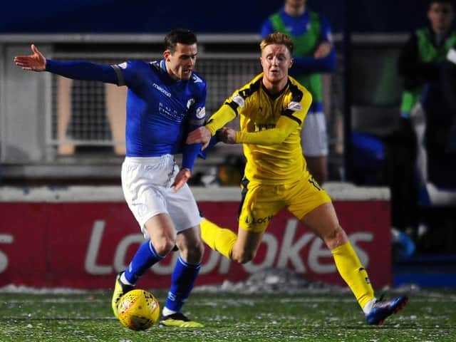 New signing Josh Todd in action for Queen of the South against Falkirk last season