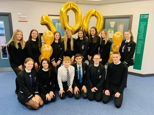 Pupils at the school celebrate the milestone for the programme.