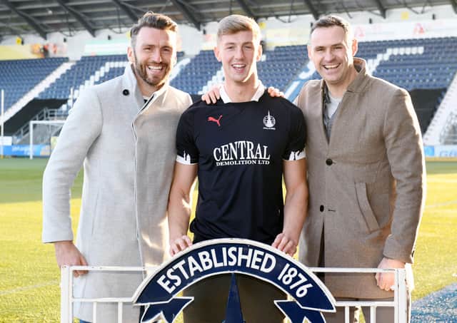 Lee Miller and David McCracken hope Ben Hall's promotion experiences can be repeated at Falkirk. Picture: Michael Gillen.