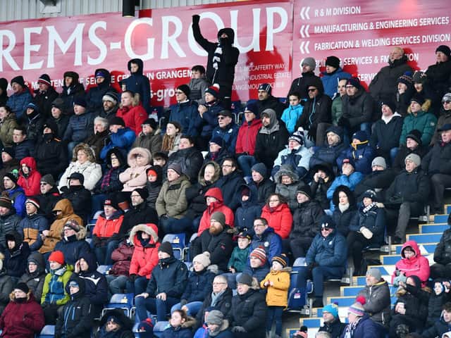 Falkirk fans v Montrose. Picture: Michael Gillen.