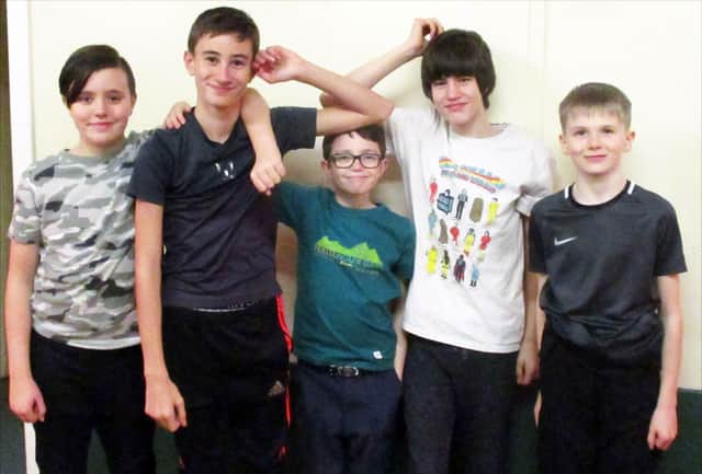 The winning quiz team from 62nd Falkirk Scouts