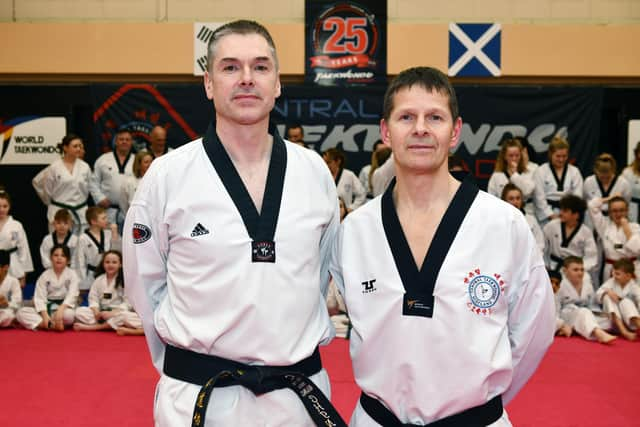 Central TKD put on a display for CEO Grandmaster Ian Leafe. Picture: Michael Gillen