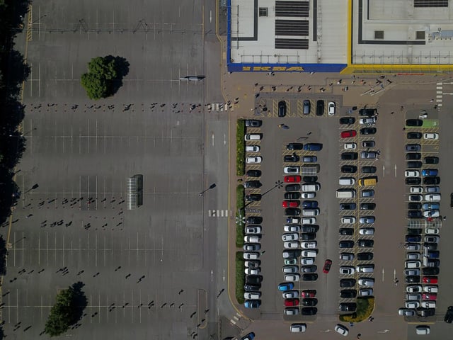 Massive lines of people could be seen snaking around the car parks at the Swedish furniture giant's branches in Wednesbury, West Mids., and Nottingham.