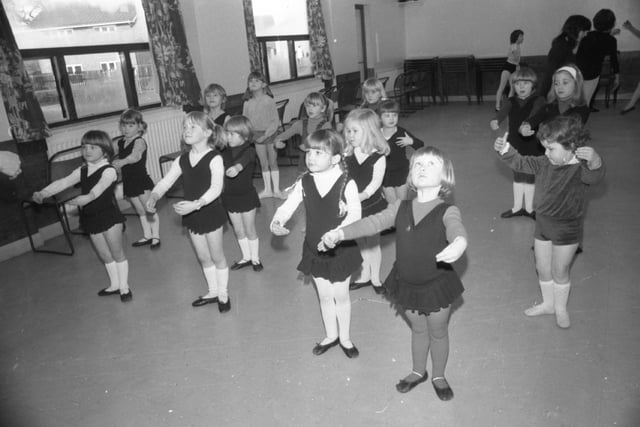 A troupe of young ballet dancers at St Leonard's Church Hall, Penwortham