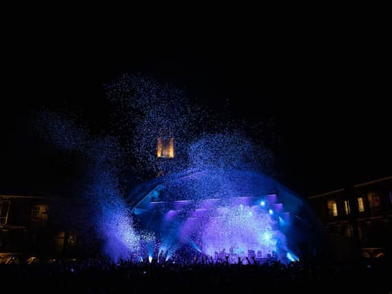 The Cribs live in action at the Piece hall in Halifax (Picture Frank Ralph)