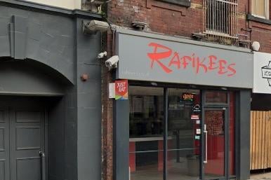 Rafikees, 80 Westgate, Wakefield. Given a food hygiene rating of '2'  which means 'improvement necessary' at its lastest inspection on July 13 2021.