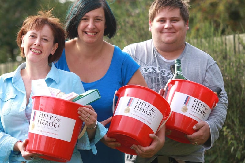 Buckets of fun raising money for the Help for Heroes charity.