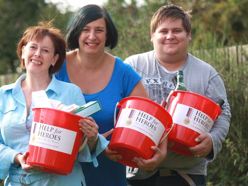 Buckets of fun raising money for the Help for Heroes charity.