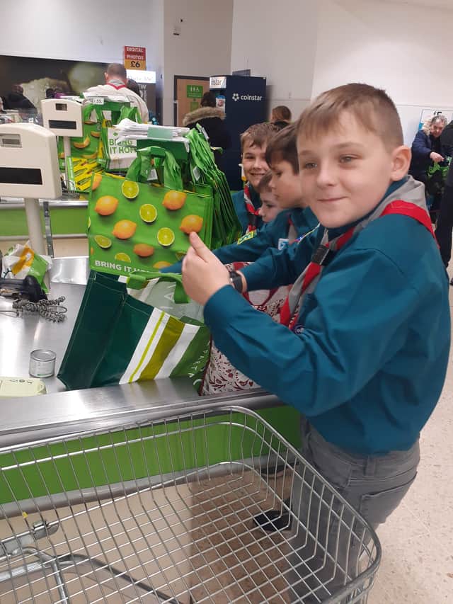 Bag pack raised funds for Bonnybridge Scout group.