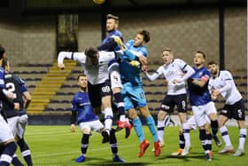 Declan McManus scored against Raith Rovers. Picture: Michael Gillen.