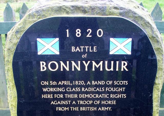 Bonnymuir memorial.
