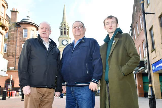 David Smith, Colin Rowbotham and Aodhan Callaghan are representing Falkirk district as Citizens’ Assembly of Scotland members. Picture: Michael Gillen.