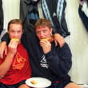 Mystery Picture: Who are these Bairns tucking in to toast at Brockville in 1998?