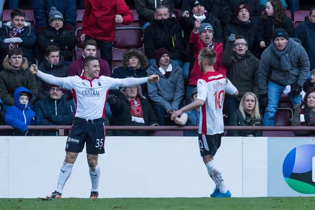 Photographer Ian Georgeson. Falkirk won with goals from John Baird, Rory Loy and Craig Sibbald.