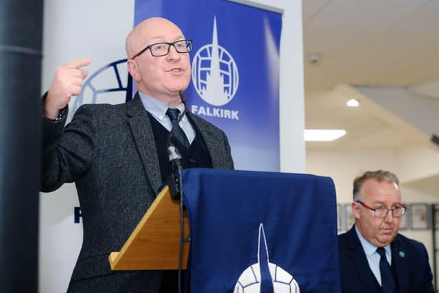 Falkirk chairman Gary Deans voted down the resolution and sent an accompanying letter to the SPFL. Picture: Michael Gillen.