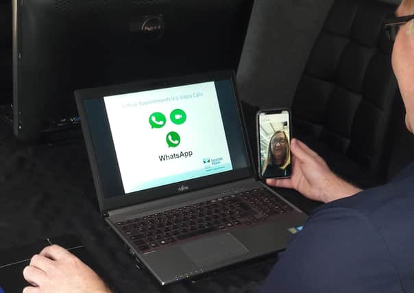 Innovation at work...Scottish Water engineers have been able to observe social distancing, with a little help from WhatsApp.