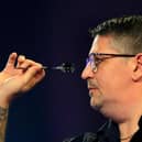 Gary Anderson  duringcompeted in the  2020 William Hill World Darts Championship at Alexandra Palace at the turn of the year (Photo by James Chance/Getty Images)