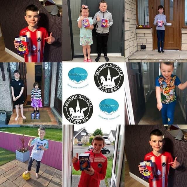 Some of the lucky Easter Egg fun drasiers from Falkirk Soccer Academy