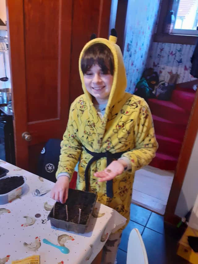 At the 40th Falkirk Scout Group, Ruaridh Smith has started his farming activity badge.