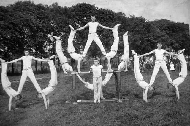 Gymnasts in the park