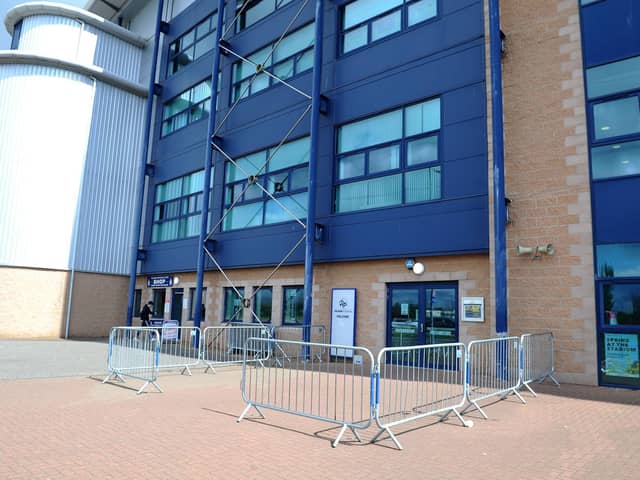 The Falkirk Stadium looks unlikely to be hosting Bairns games - or even training - anytime soon. Picture: Michael Gillen.