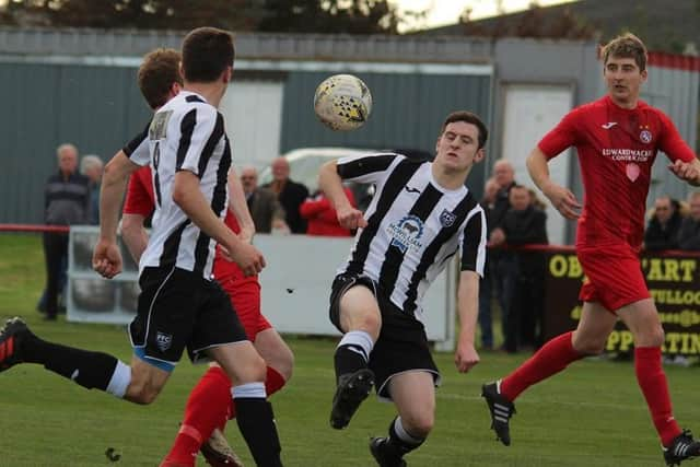 Brora Rangers take on fellow title hopefuls Fraserburgh earlier in the season. Brora won 2-1 at Fraserburgh at the end of February to put themselves firmly in the driving seat of the title race.