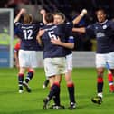 21/09/11. John Devlin. Communities Cup. Falkirk FC (3)  V Rangers FC (2). Final whistle.
